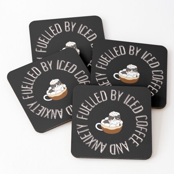 Item preview, Fuelled by iced coffee and anxiety designed and sold by FrescoNat.