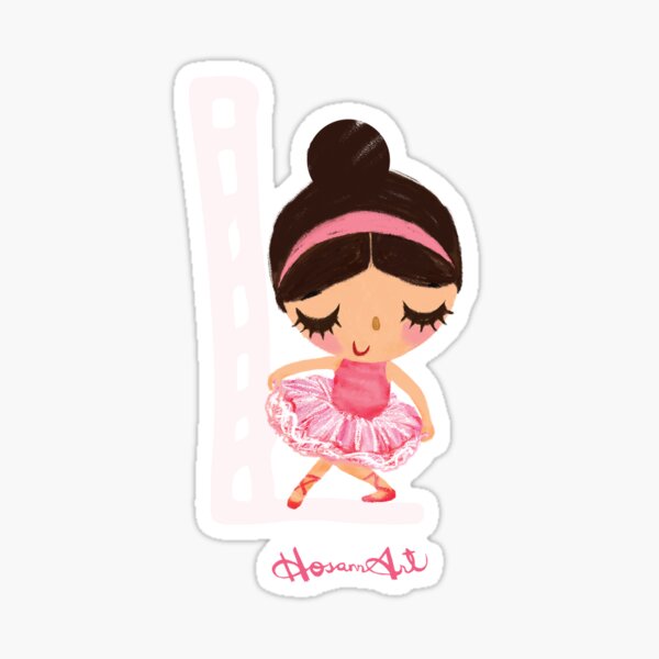 Item preview, Cute Ballerina Girl Dancing with Letter L designed and sold by hosannart.
