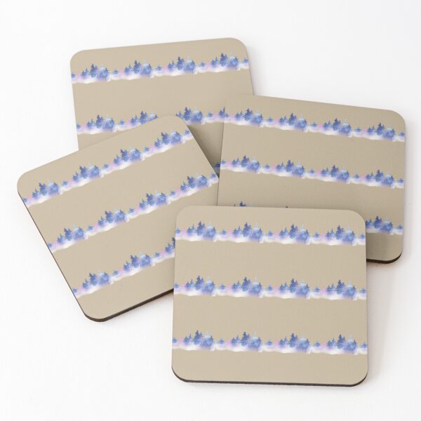 Item preview, Blue & Pink Pine trees designed and sold by GiftzCircle.