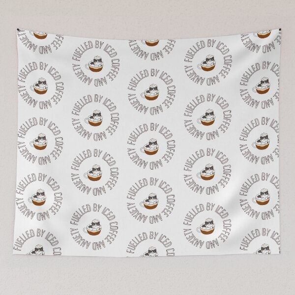 Item preview, Fuelled by iced coffee and anxiety designed and sold by FrescoNat.