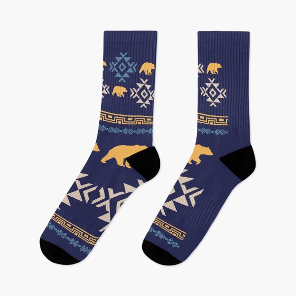 Item preview, Trendy Indigo&Honeycomb Bear Pattern designed and sold by LifeNonchalant.