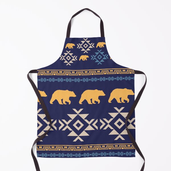 Item preview, Trendy Indigo&Honeycomb Bear Pattern designed and sold by LifeNonchalant.