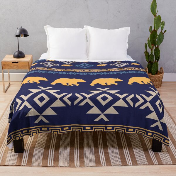 Item preview, Trendy Indigo&Honeycomb Bear Pattern designed and sold by LifeNonchalant.