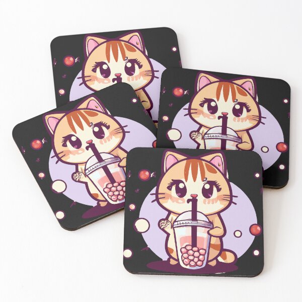 Item preview, Anime Cat Drink Bubble Tea designed and sold by Colorful Dreams.