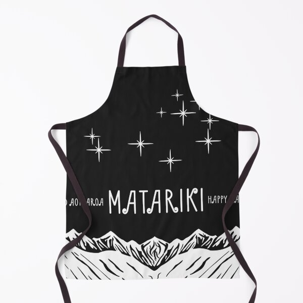 Item preview, Black and white. New Zealand New Year of the Maori people, Matariki. Pleiades of stars in the black sky and the silhouette of mountains. Aotearoa. designed and sold by GAleksS.