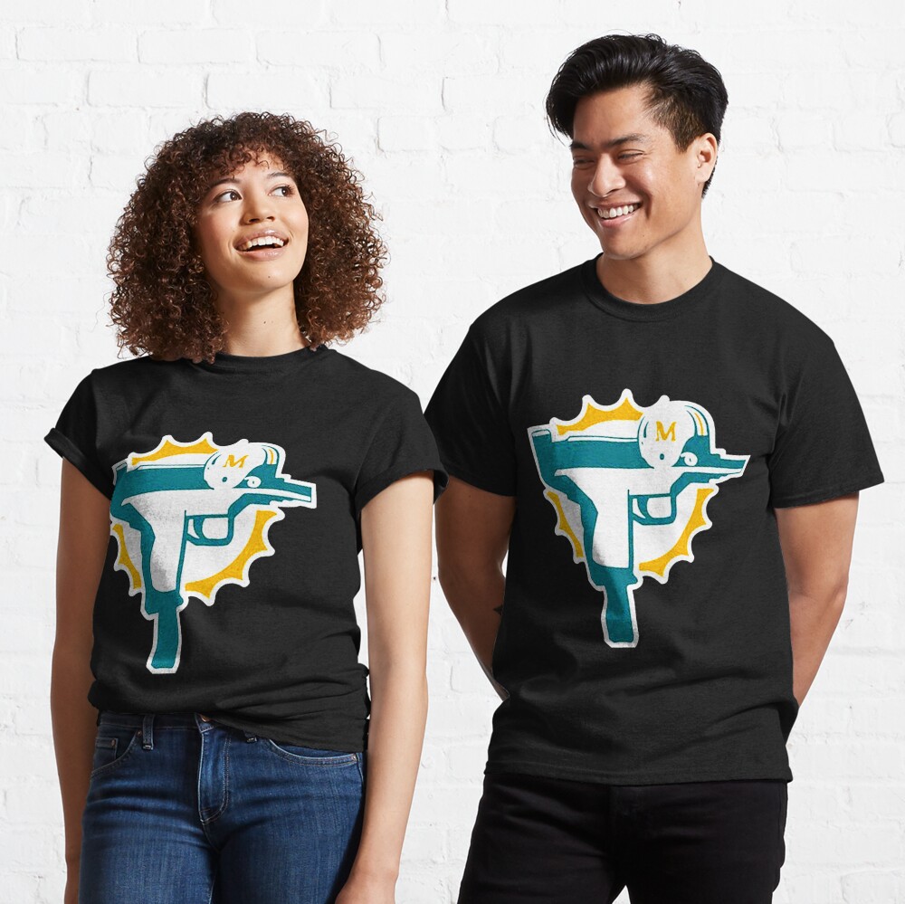 Miami dolphins uzi gun Kids T-Shirt for Sale by shopSCAJK