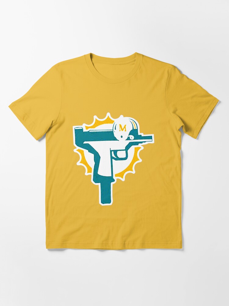 Dolphins Uzi Gun T Shirt Football Jersey Funny T Shirt 100% Cotton