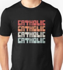 Retro 70s CATHOLIC Text Unisex T-Shirt