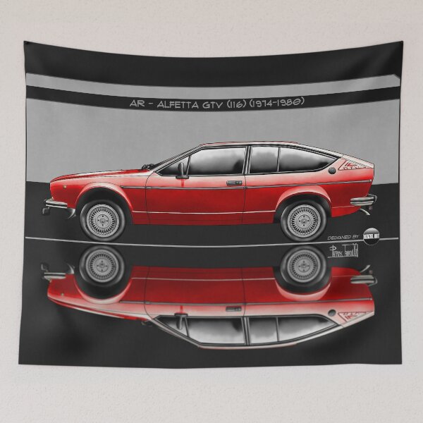 Item preview, Azaziel Original Series - Drawing of AR - Alfetta Gtv (116) in Rosso Alpha designed and sold by Azaziel.