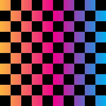 Artwork thumbnail, Colorful Gradient Checkered Pattern by Patternawy