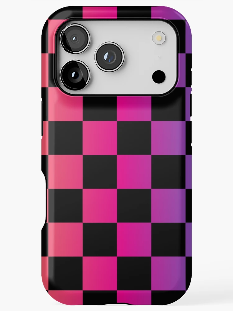 Thumbnail 1 of 4, iPhone Case, Colorful Gradient Checkered Pattern designed and sold by Patternawy.