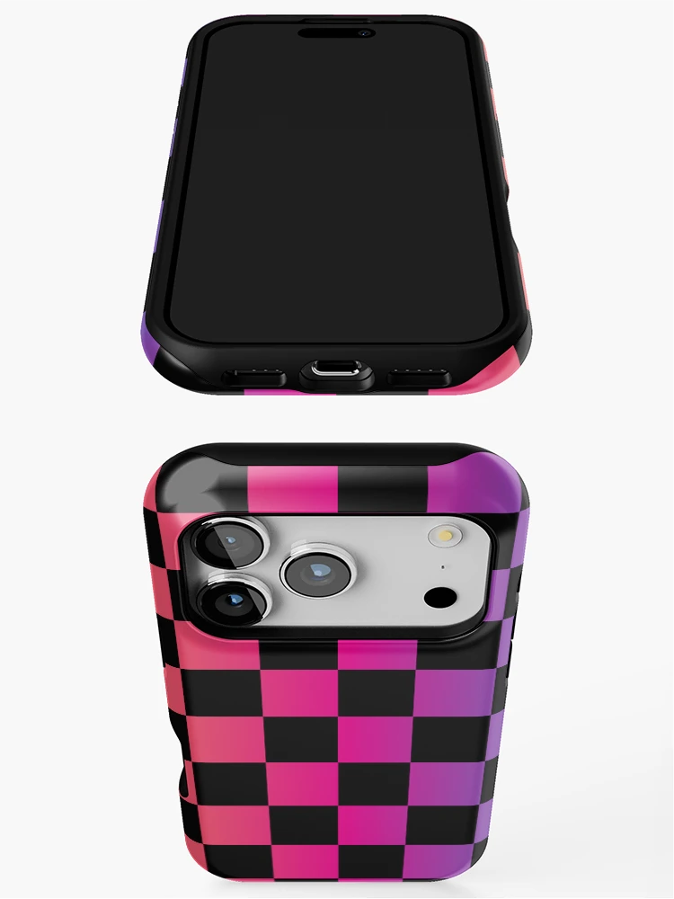 Thumbnail 3 of 4, iPhone Case, Colorful Gradient Checkered Pattern designed and sold by Patternawy.