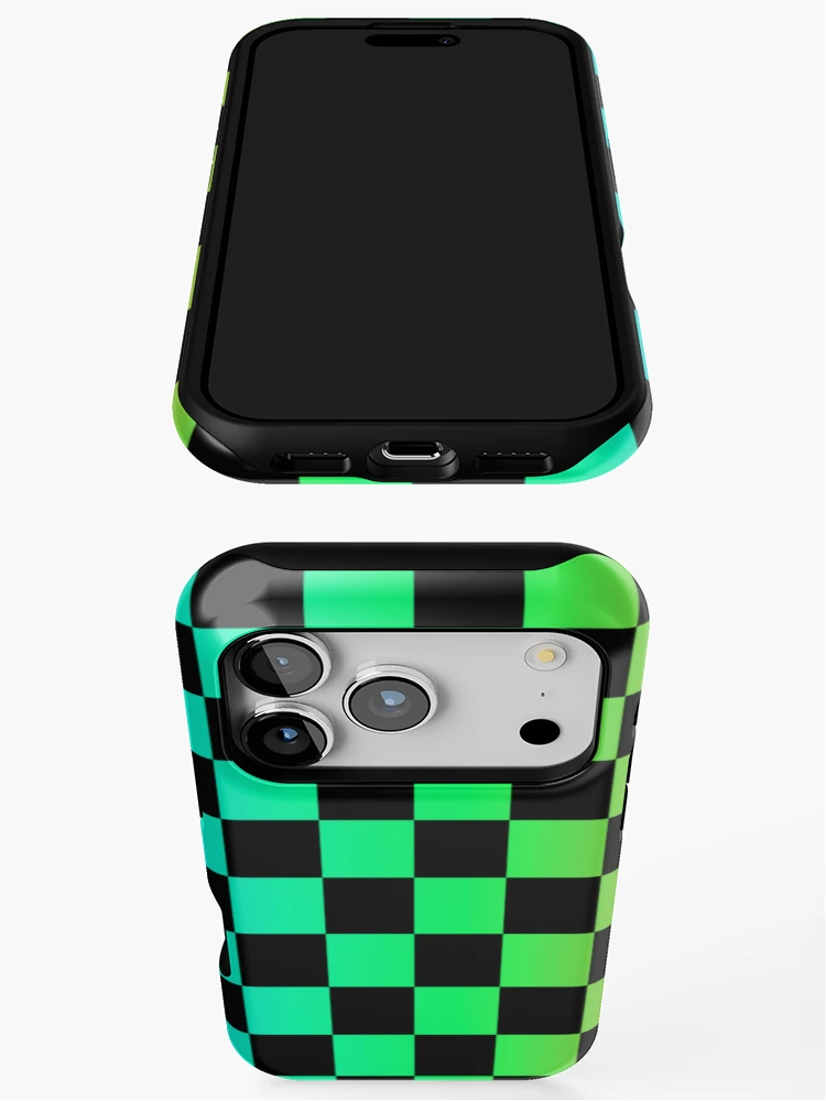 Thumbnail 3 of 4, iPhone Case, Gradient Checkered Pattern designed and sold by Patternawy.