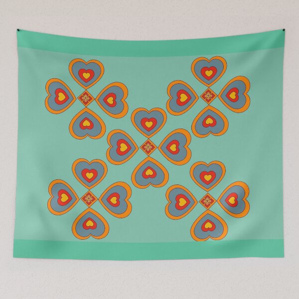 Item preview, Heart pattern retro style 56 designed and sold by Bakkia.