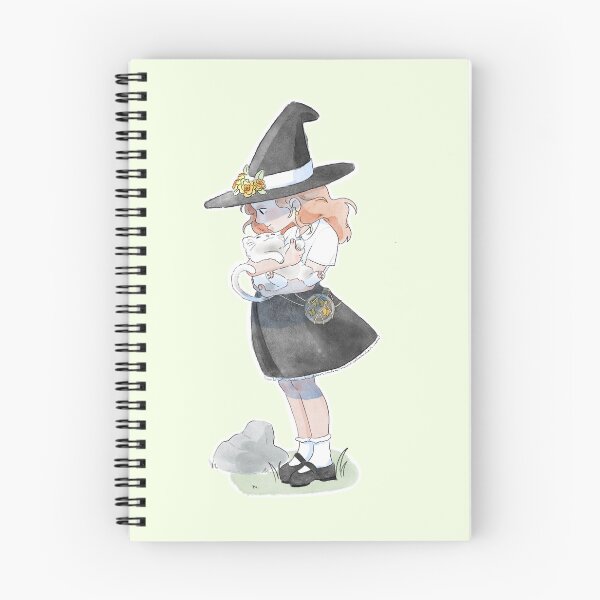 Item preview, Watercolor witch with her cat designed and sold by Samiheart.