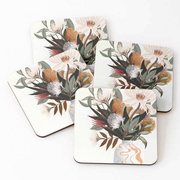 Item preview, Australian Native Flowers, vase, neutrals, organic, modern, florals, pale colors designed and sold by chrissyink.