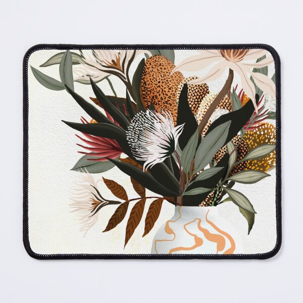 Artikelvorschau, Australian Native Flowers, Vase, neutral, organisch, modern, floral, blasse Farben entworfen und verkauft von chrissyink.