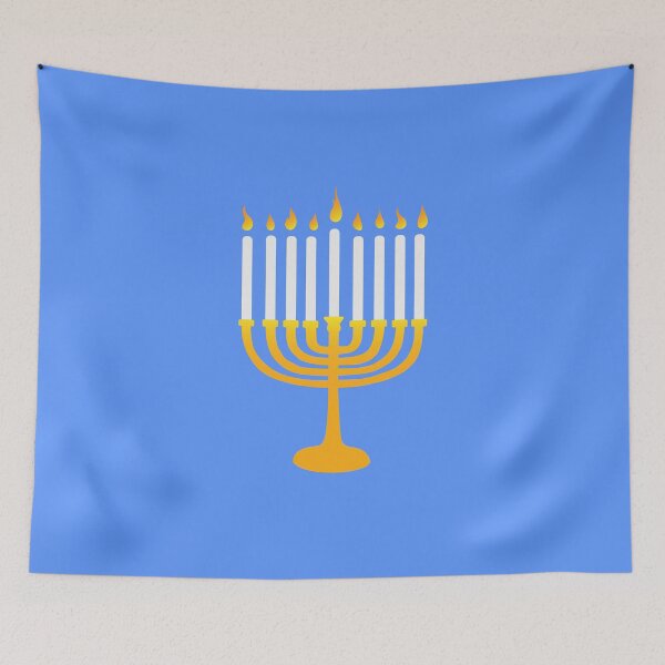 Item preview, Hanukkiah Menorah Illustration Sticker designed and sold by MorahFish.