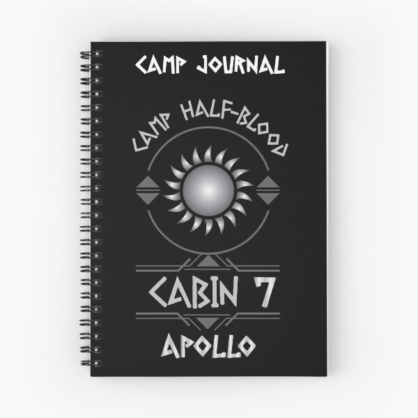 Artikelvorschau, Camp Journal für Mitglieder von Cabin #7 in Camp Half Blood, Child of Apollo – Percy Jackson inspiriertes Design entworfen und verkauft von photonxt.