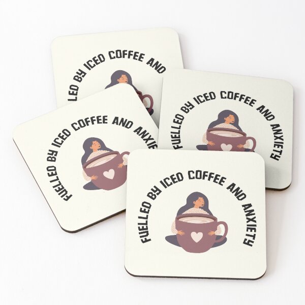 Item preview, Fuelled by iced coffee and anxiety designed and sold by FrescoNat.