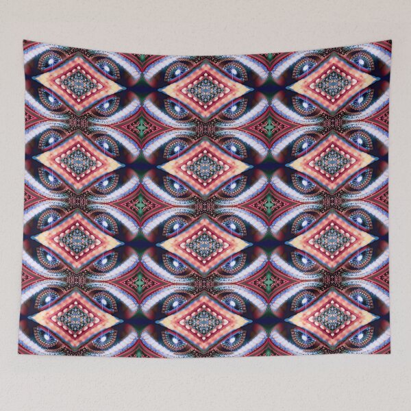 Item preview, Snake Eyes Kundalini Rising Mirrored Maroon Blue designed and sold by SpiritGifts.