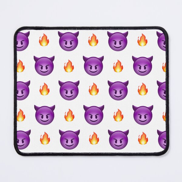 Item preview, Horns smile and fire emoji print designed and sold by dmentes.