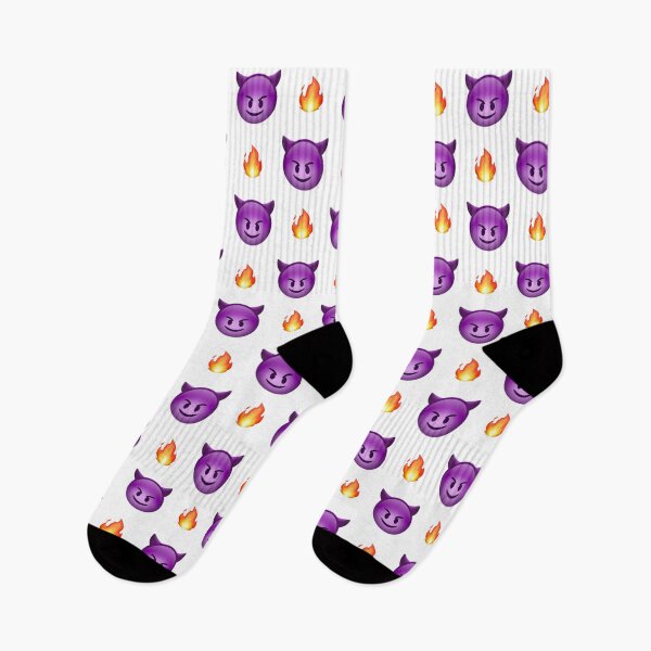 Item preview, Horns smile and fire emoji print designed and sold by dmentes.
