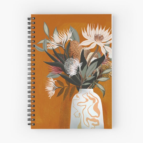 Artikelvorschau, Australische einheimische Blumen auf Rost, warmen Farben, Natur, Neutralen entworfen und verkauft von chrissyink.