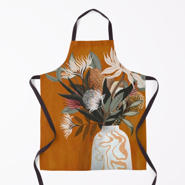 Item preview, Australian native flowers on rust, warm colors, nature, neutrals designed and sold by chrissyink.