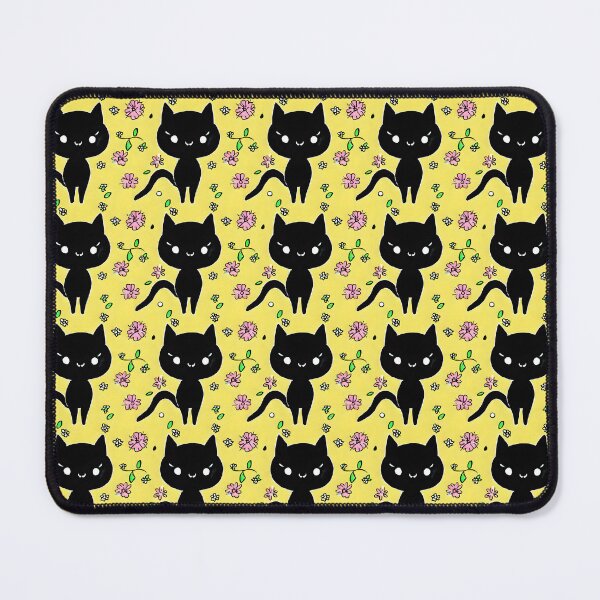 Item preview, Black Cat With Flowers Essential designed and sold by PRINYOS.