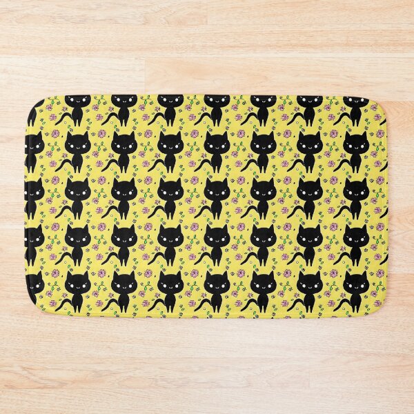 Item preview, Black Cat With Flowers Essential designed and sold by PRINYOS.