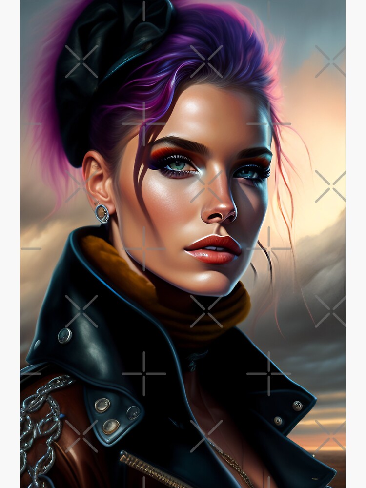KREA - digital cyberpunk - anime character - concept art gorgeous small  female android cyborg - angel large angelic wings left eye gold right eye  silver