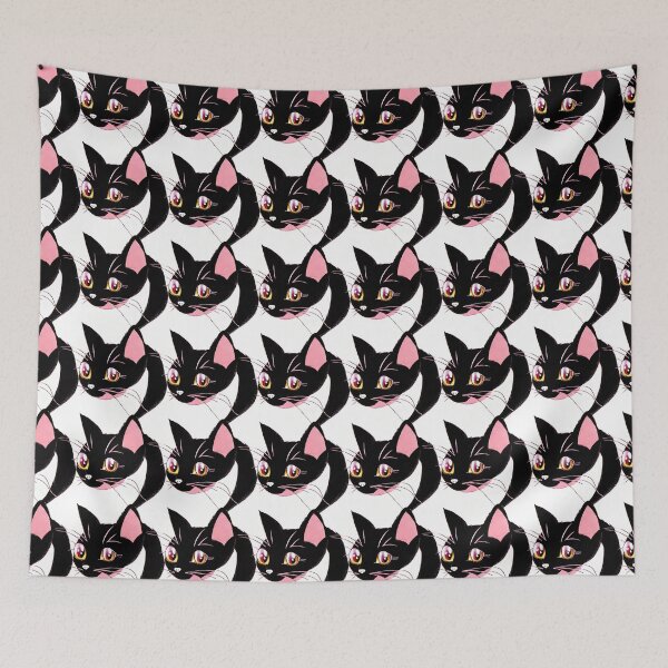 Item preview,  Black Cat With Flowers Essential pattern designed and sold by PRINYOS.