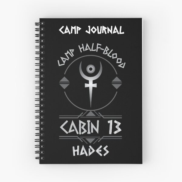 Artikelvorschau, Camp Journal für Mitglieder von Cabin #13 in Camp Half Blood, Child of Hades – Percy Jackson inspiriertes Design entworfen und verkauft von photonxt.