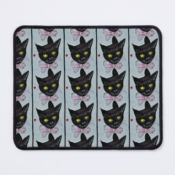 Item preview, Black Cat With Flowers Essential pattern designed and sold by PRINYOS.