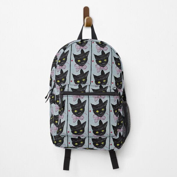 Item preview, Black Cat With Flowers Essential pattern designed and sold by PRINYOS.