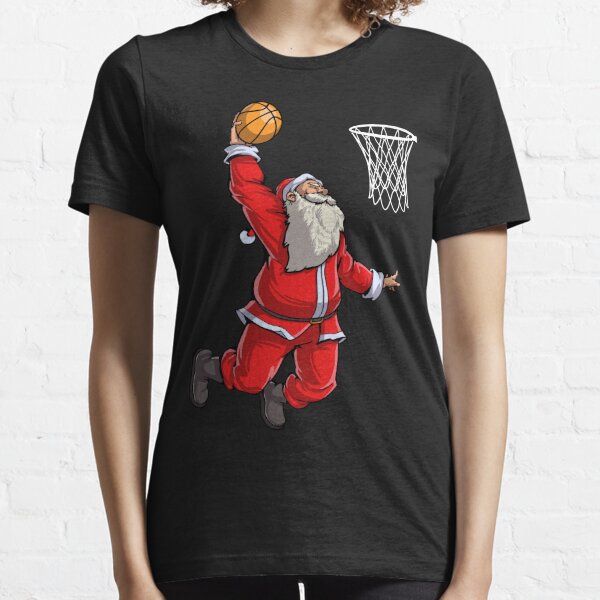 Basketball Santa Slam Dunk T Shirt Christmas Xmas Ball Sport Essential T-Shirt