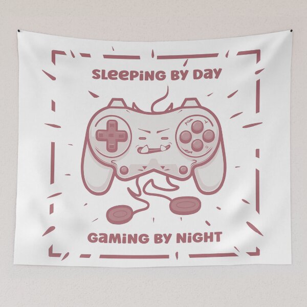 Item preview, Sleeping By Day Gaming By Night designed and sold by Alican Yavuzbarut.
