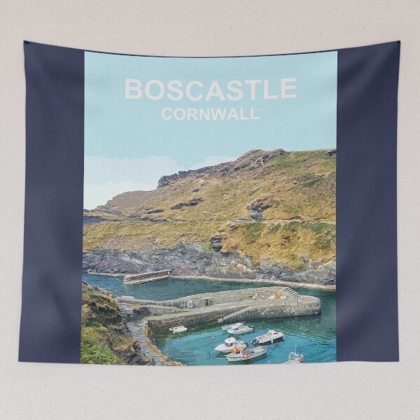 Item preview, Boscastle Cornwall. Cornish gift. Kernow fishing harbour.  designed and sold by BarbaraGlebska.
