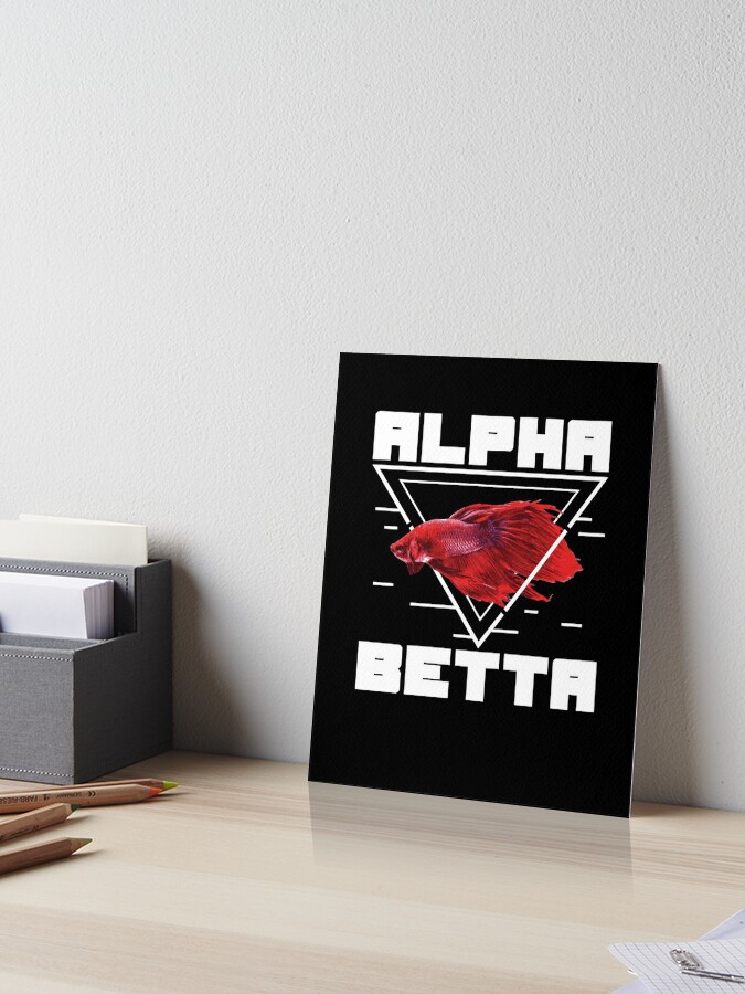 Funny Alpha Red Betta Fish For A Siamese Fighting Fish Lover | Art Board  Print