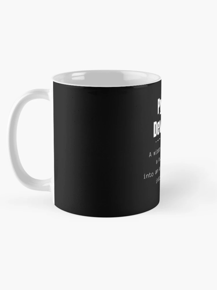 Thumbnail 5 von 6, Kaffeebecher, Python-Entwickler, Python, Programmierer, Softwareentwickler designt und verkauft von TeePassion.