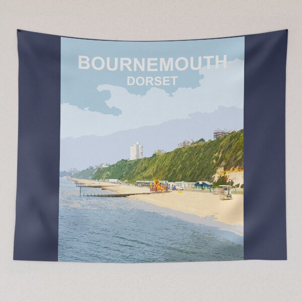 Item preview, Bournemouth Dorset. Travel poster. Gift.  designed and sold by BarbaraGlebska.