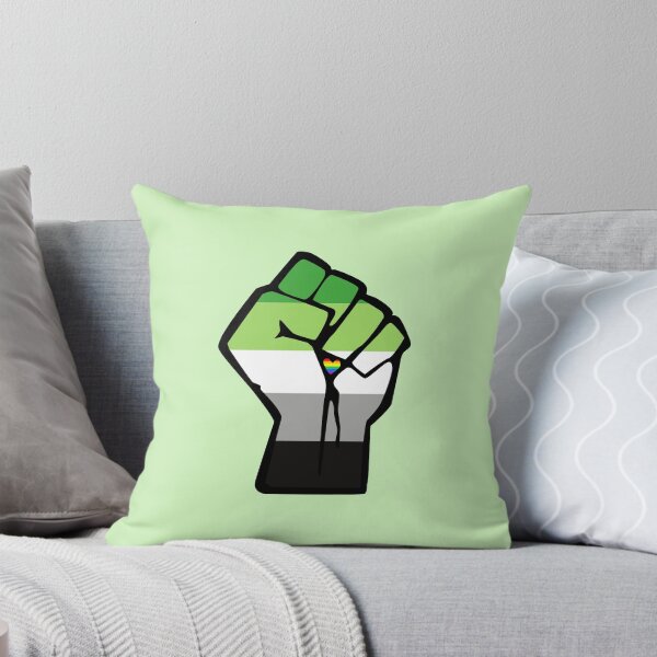 Item preview, Aromantic Pride Solidarity Fist with Rainbow Heart designed and sold by everything4eva.