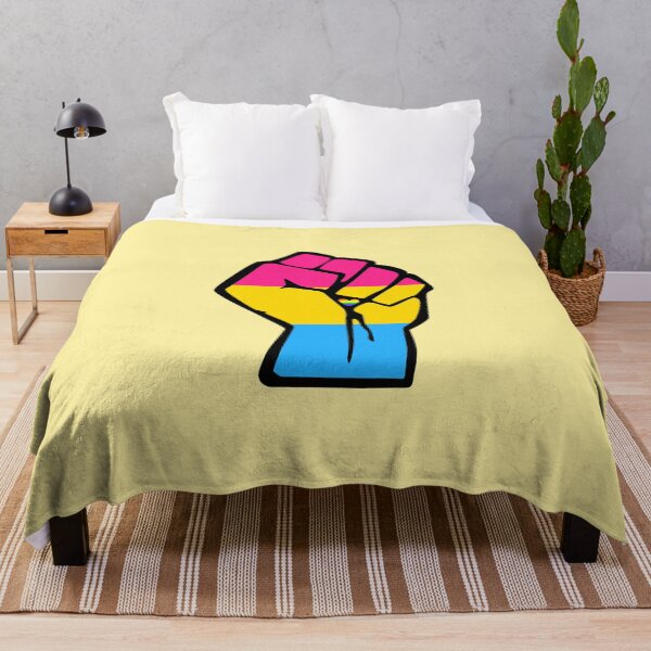 Item preview, Pan Pride Solidarity Fist with Rainbow Heart designed and sold by everything4eva.