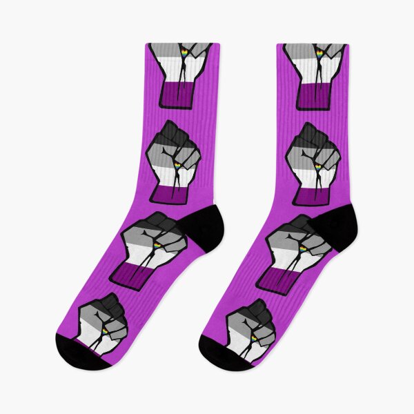 Item preview, Ace Pride Solidarity Fist with Rainbow Heart designed and sold by everything4eva.