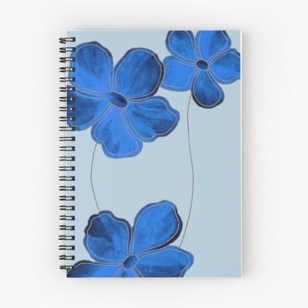 Item preview, Blue Flowers With Gold Contour designed and sold by IrinaIkar.