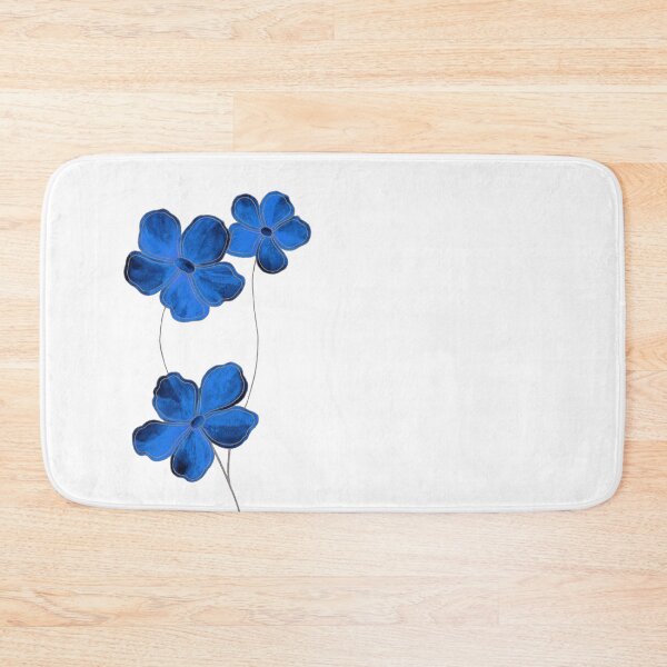 Item preview, Blue Flowers With Gold Contour designed and sold by IrinaIkar.
