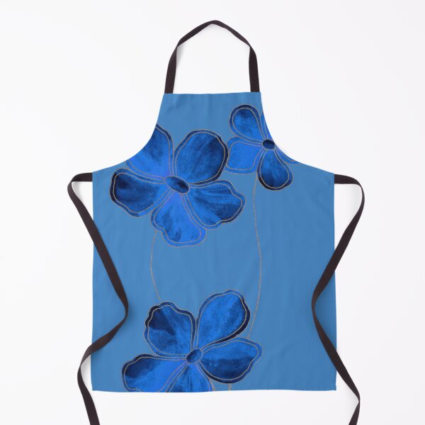 Item preview, Blue Flowers With Gold Contour designed and sold by IrinaIkar.