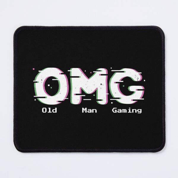 Item preview, OMG Old Man Gaming Pixelated Arcade Acronym Gamer Pun designed and sold by Skizzenmonster.