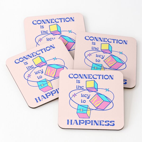 Item preview, "Connection Is Key To Happiness" - Yoga Inspirational Quotes designed and sold by I Am Cuta.